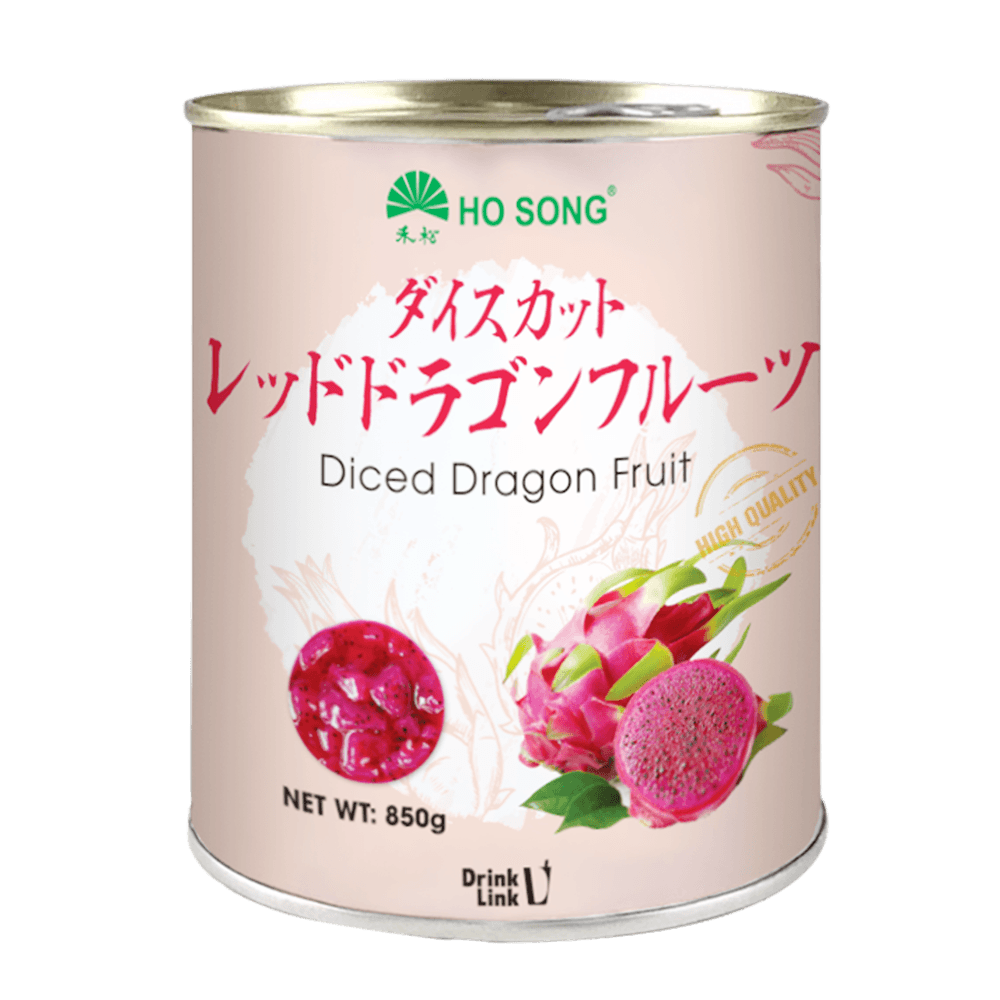 Drink Link ダイスカット レッド ドラゴンフルーツ 850g フルーツ 缶詰 果肉缶 業務用